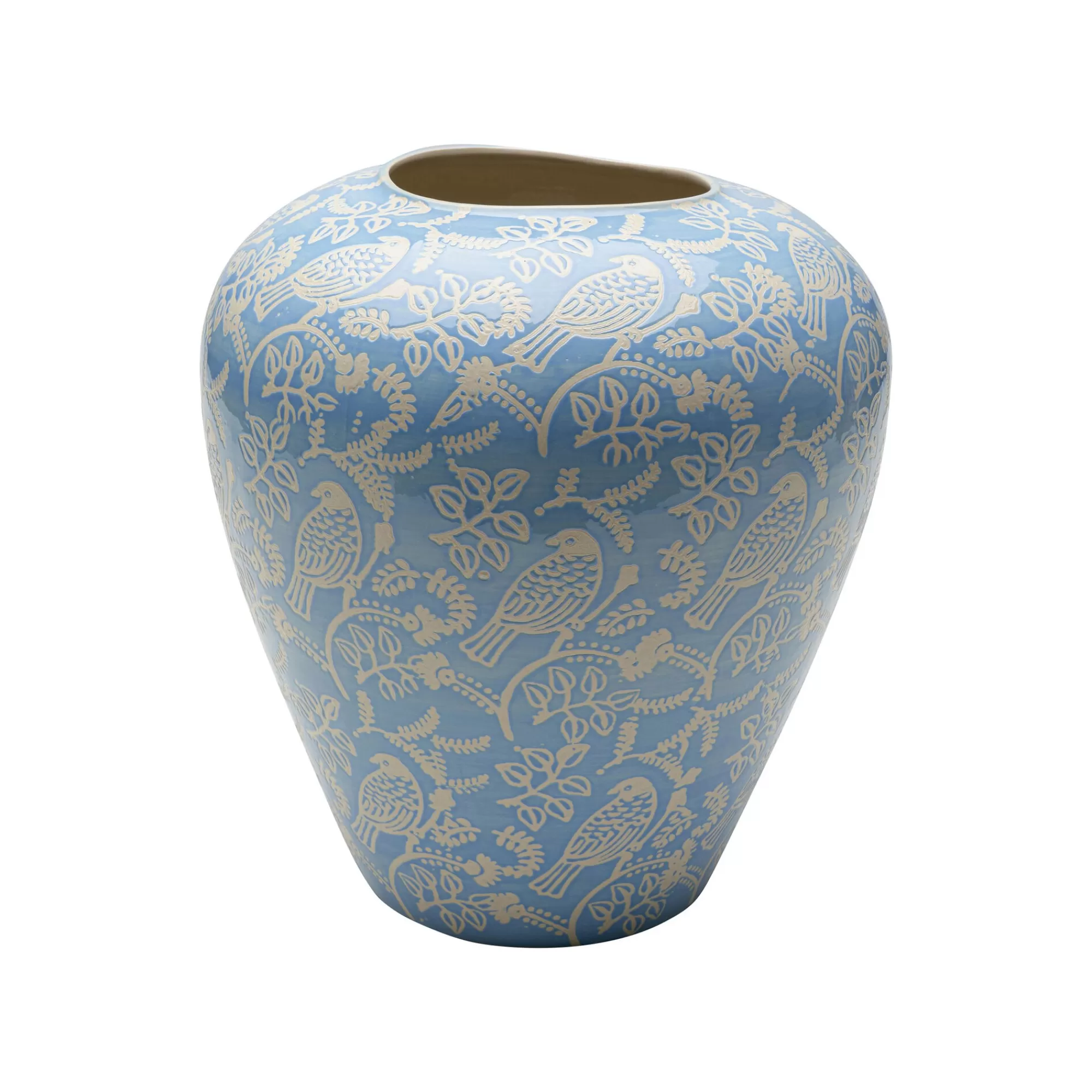 KARE Design Vase Bleu Oiseaux 33cm ^ Vase