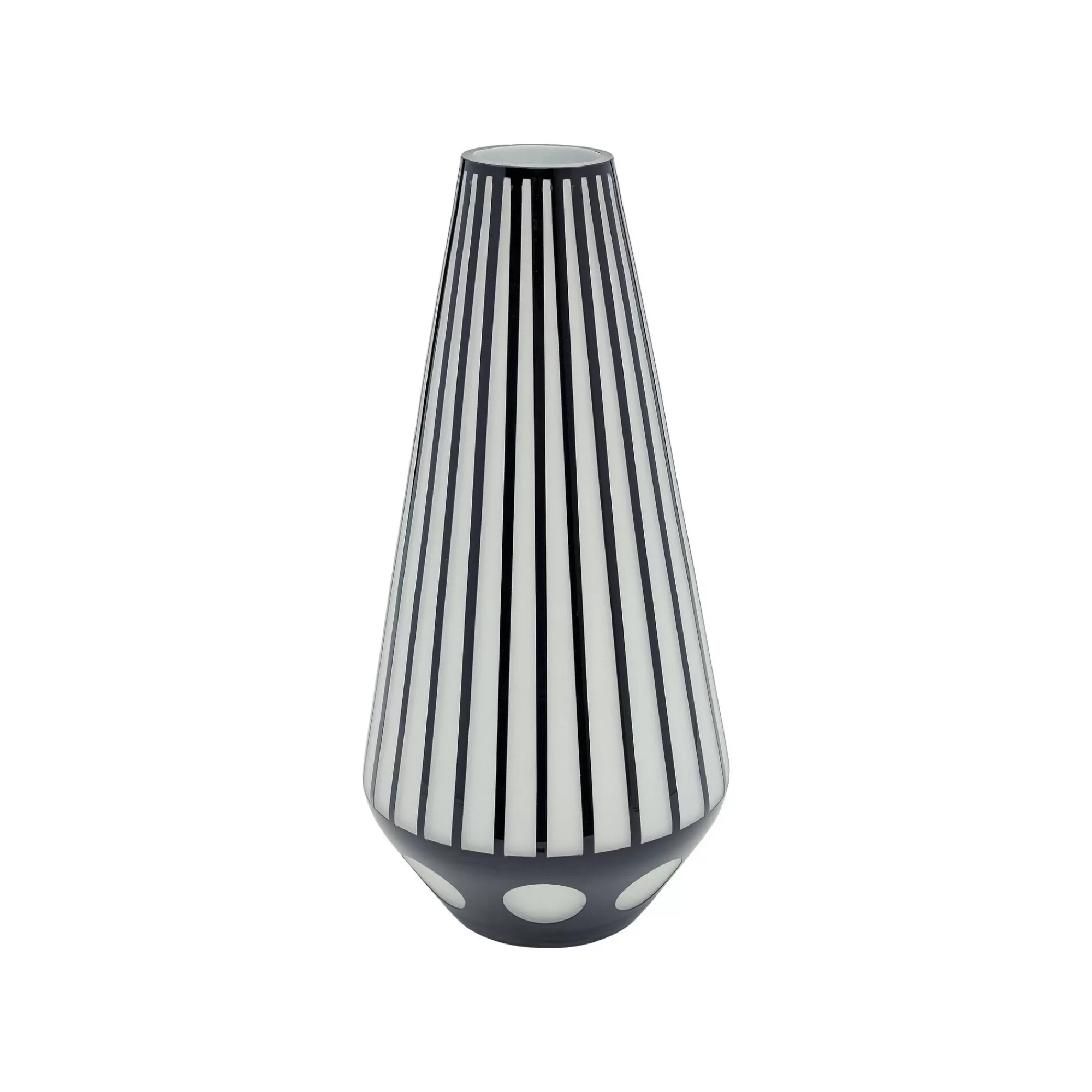 KARE Design Vase Brillar Cylinder Noir Et Blanc 44cm ^ Vase