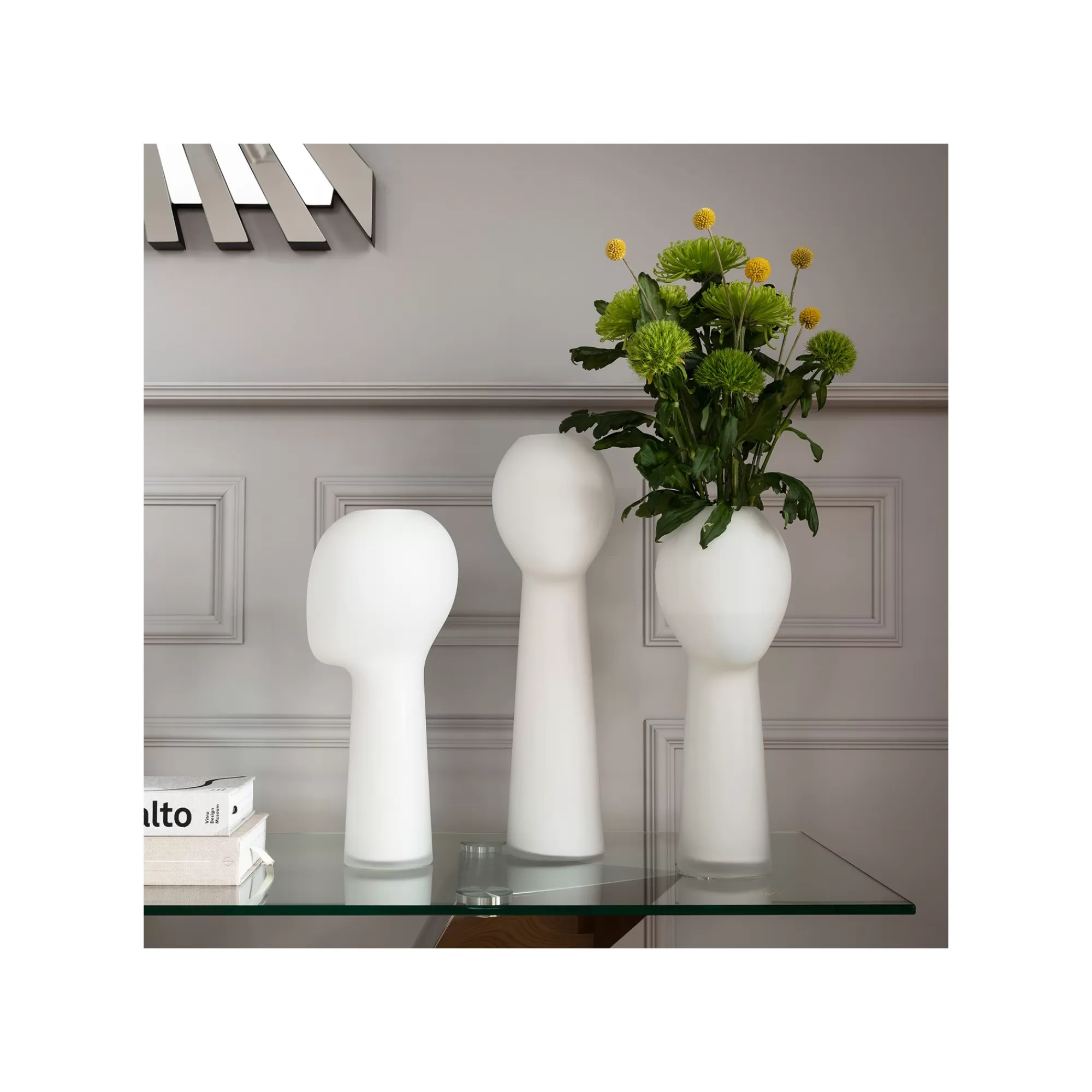 KARE Design Vase Cabeza Blanc 40cm ^ Vase