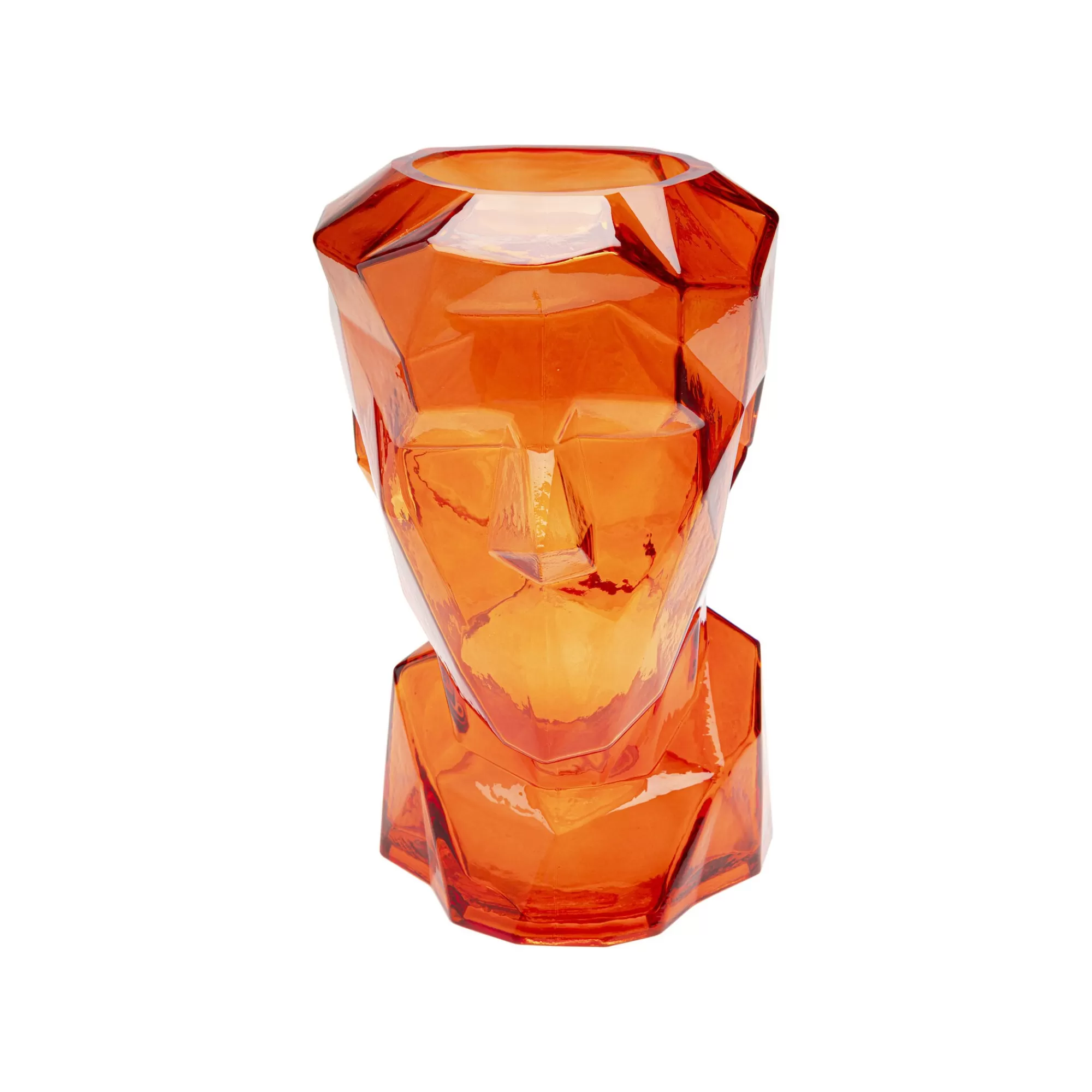 KARE Design Vase Prisma Visage Orange 30cm ^ Vase