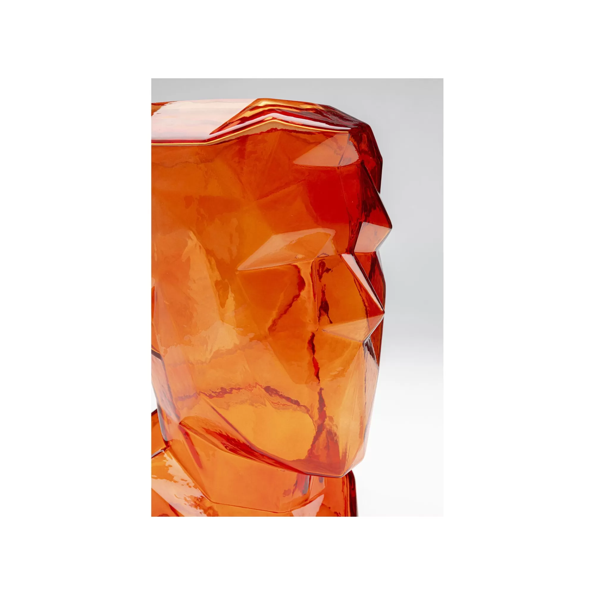 KARE Design Vase Prisma Visage Orange 30cm ^ Vase