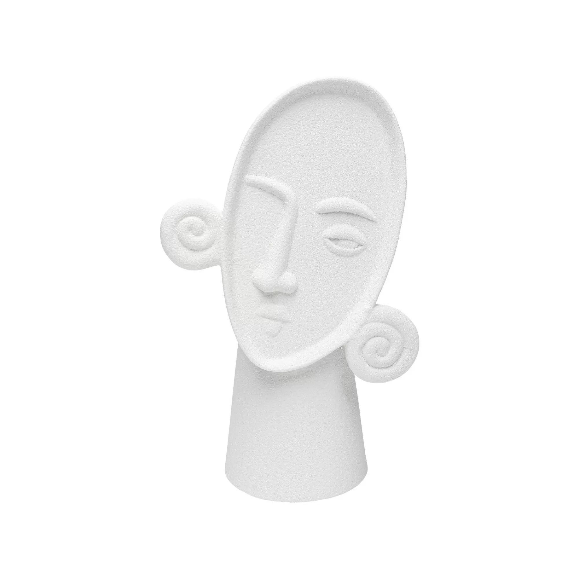 KARE Design Vase Visage Bouclé Blanc 29cm ^ Vase