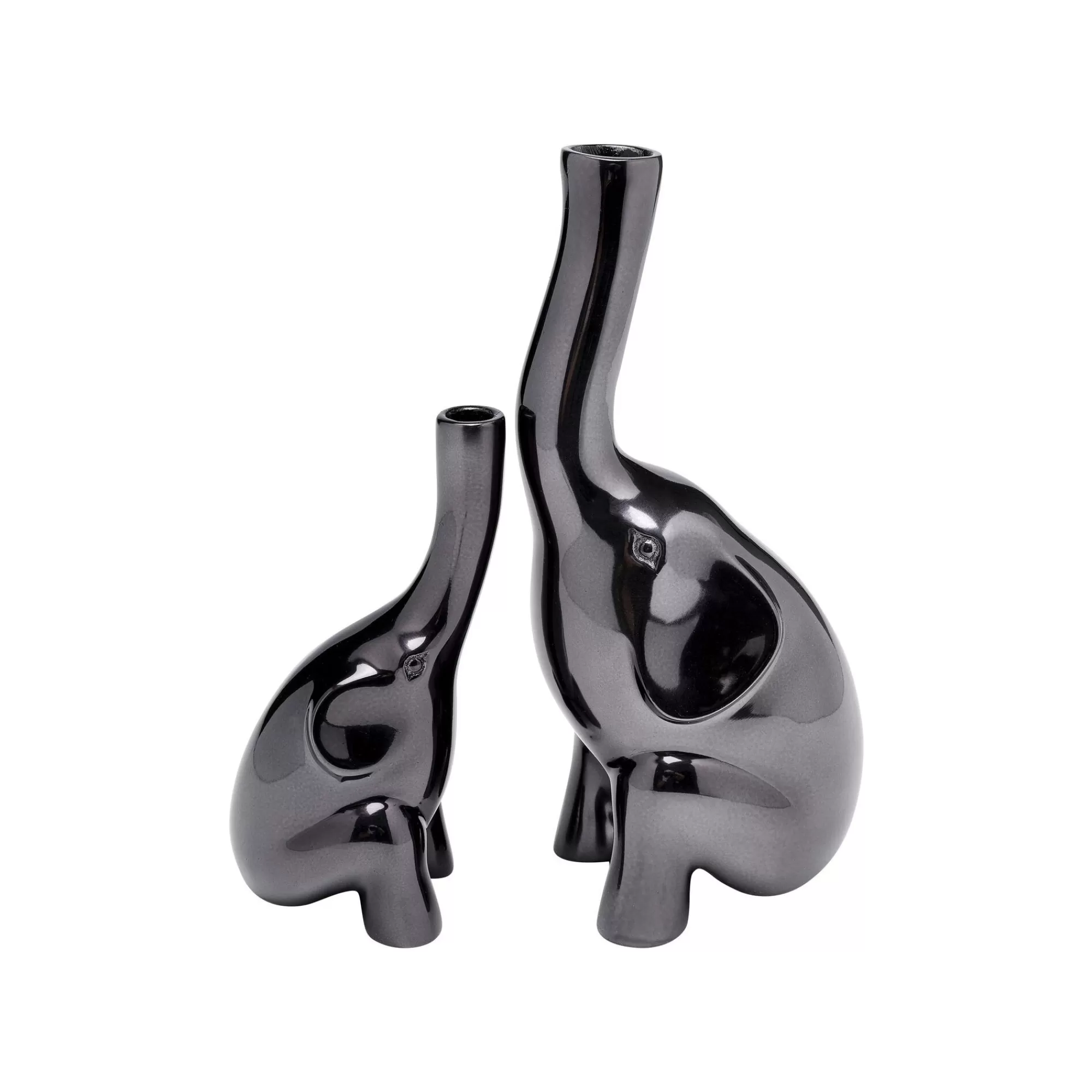 KARE Design Vases éléphants Anthracite Set De 2 ^ Vase