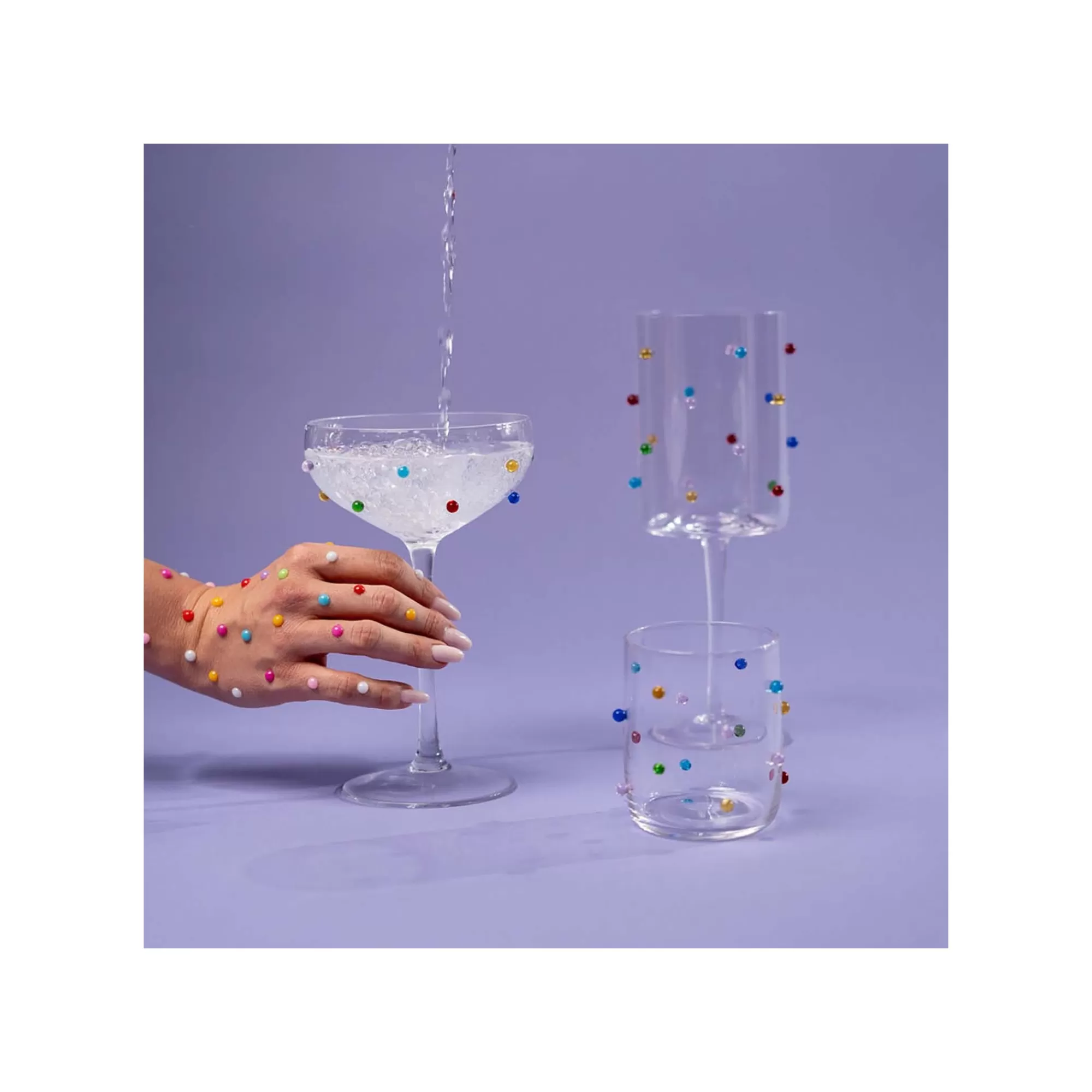 KARE Design Verres à Cocktail Party Dots Set De 4 ^ Vaisselle