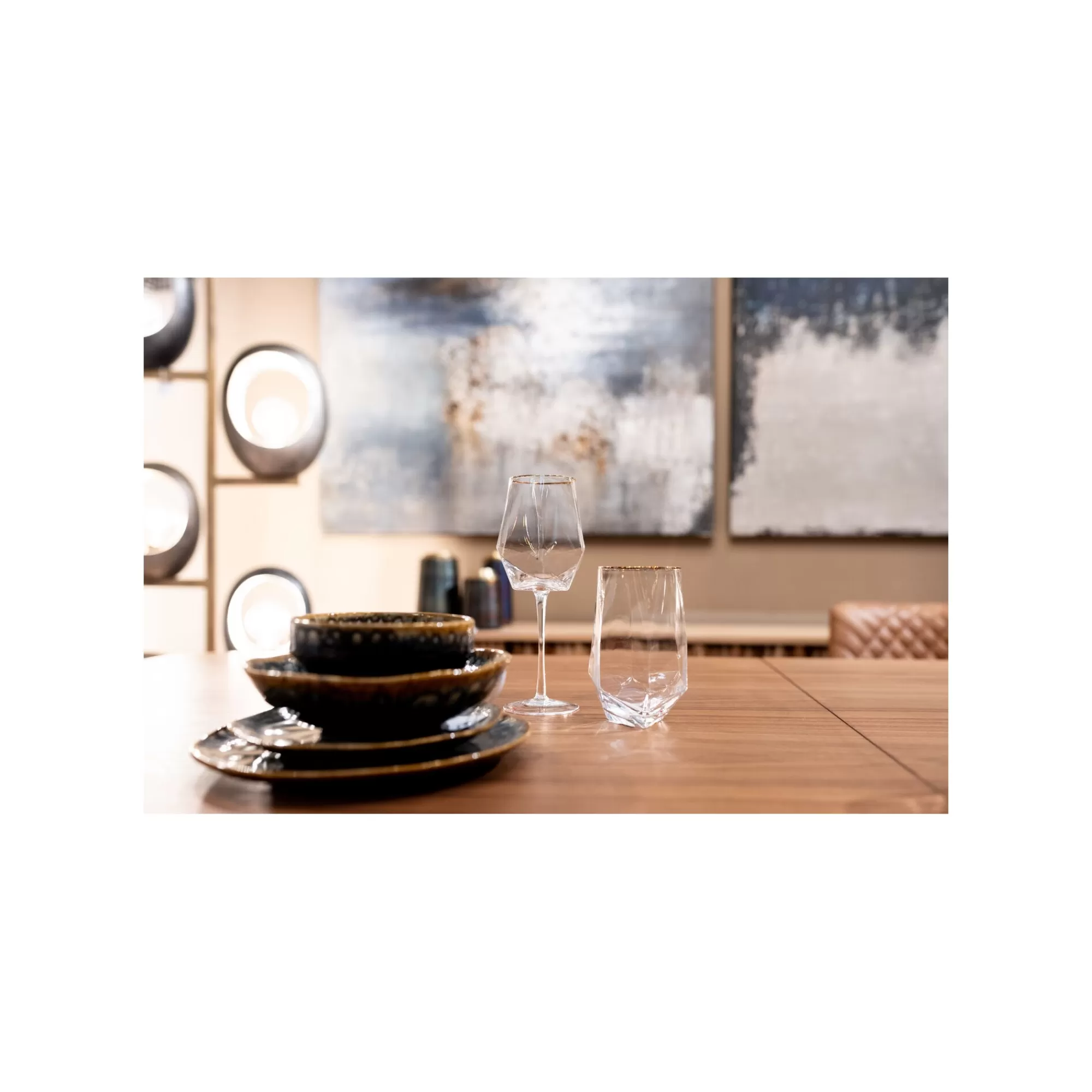 KARE Design Verres à Eau Diamond Dorés Set De 4 ^ Vaisselle