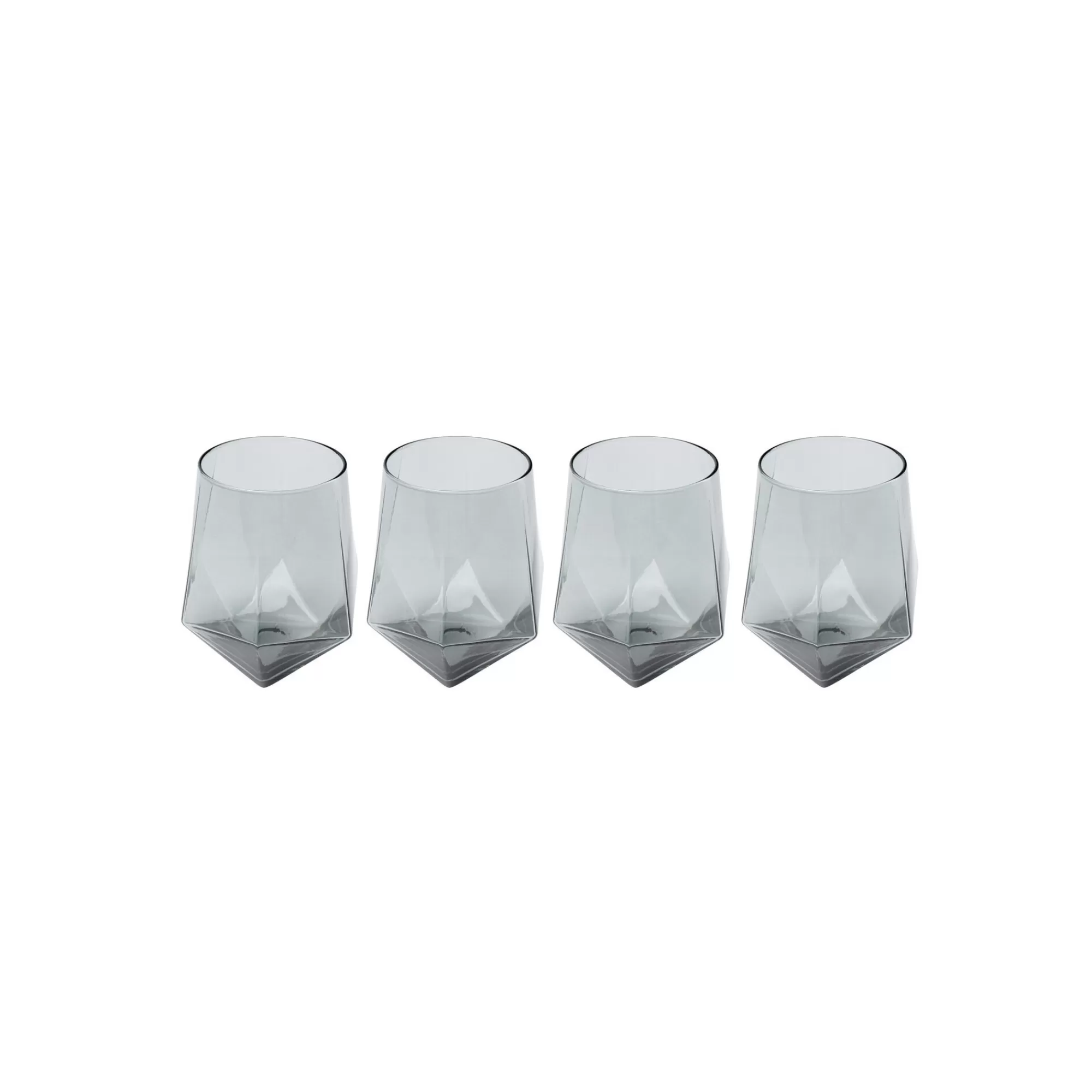 KARE Design Verres à Eau Diamond Fumé Set De 4 ^ Vaisselle