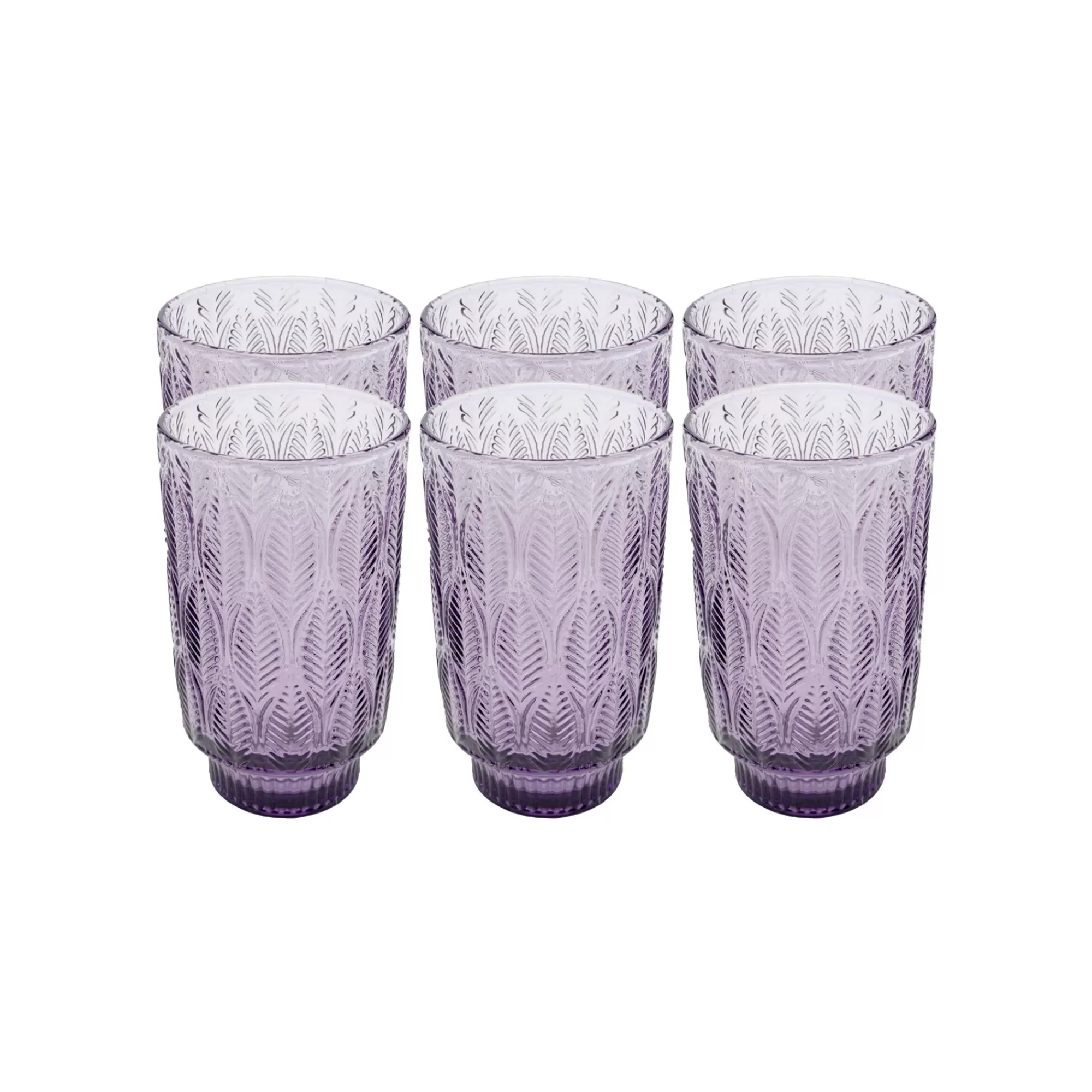 KARE Design Verres à Eau Fogli Violets Set De 6 ^ Vaisselle