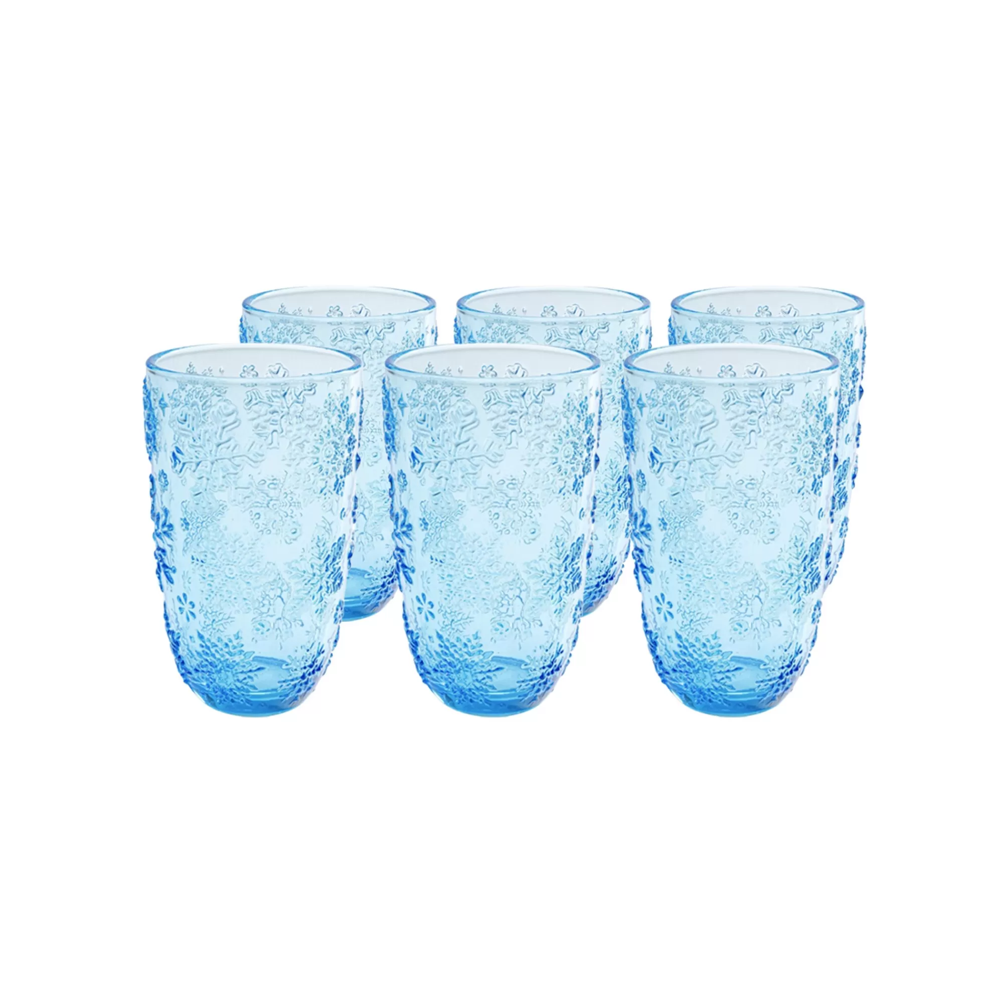 KARE Design Verres à Eau Ice Flowers Bleus Set De 6 ^ Vaisselle