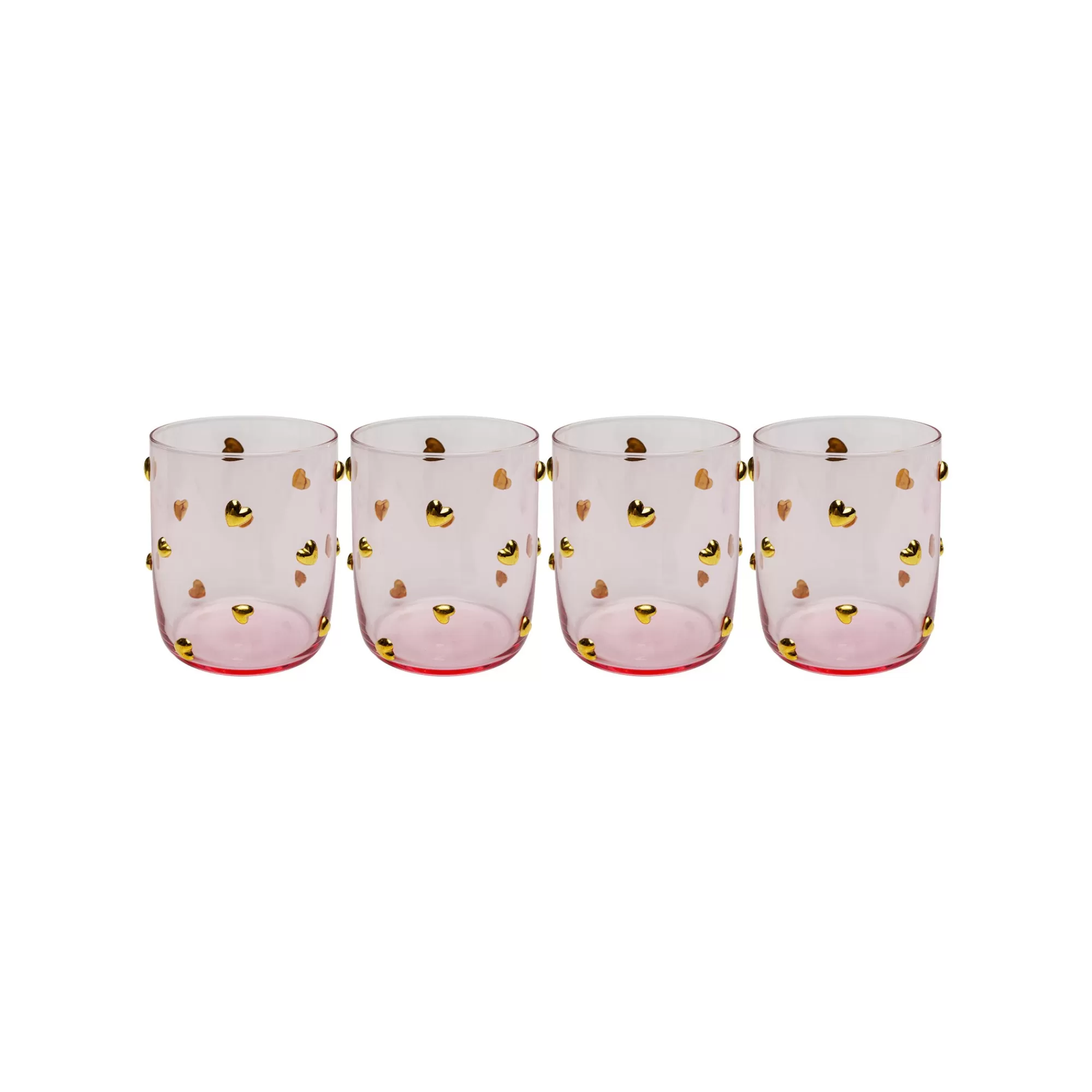 KARE Design Verres à Eau Party Roses Coeurs Set De 4 ^ Vaisselle