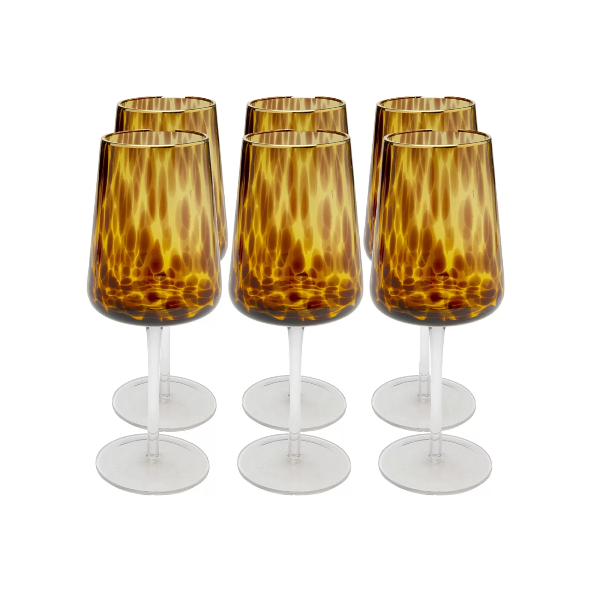 KARE Design Verres à Vin Caramel Set De 4 ^ Vaisselle