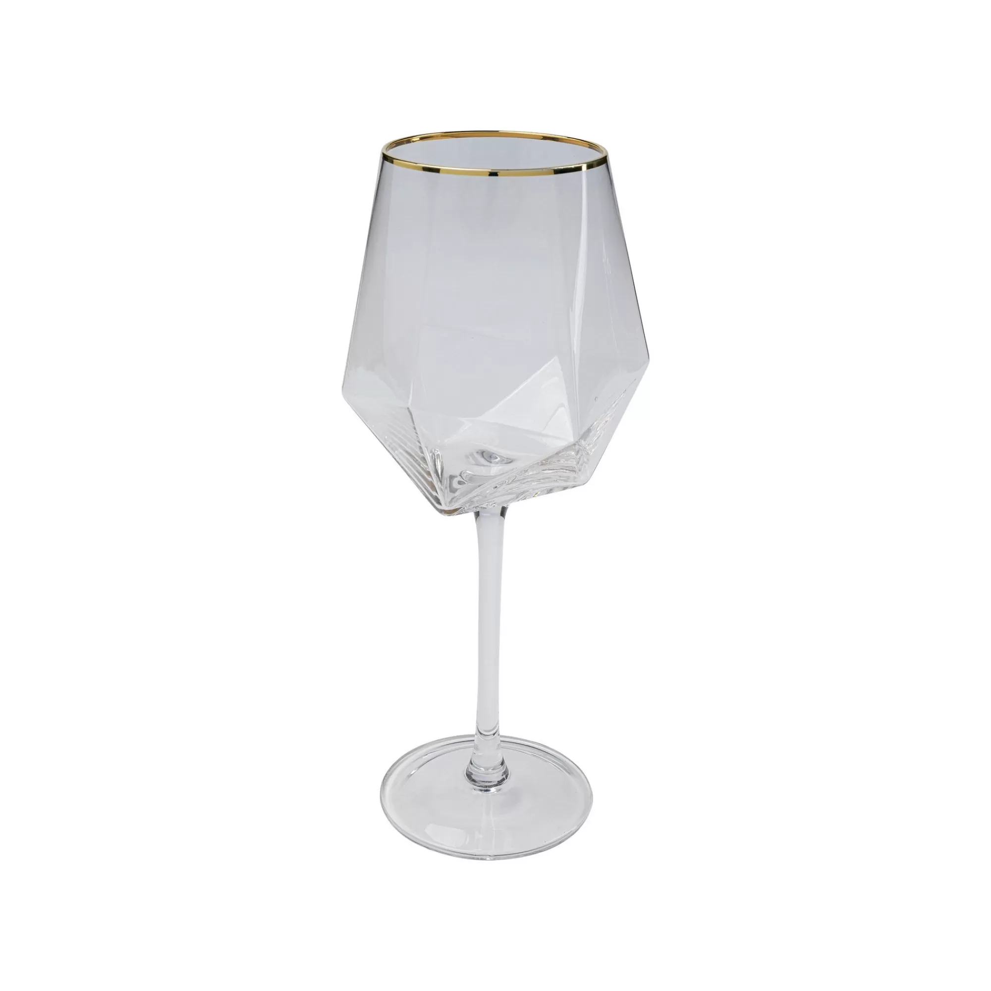 KARE Design Verres à Vin Diamond Dorés Set De 4 ^ Vaisselle