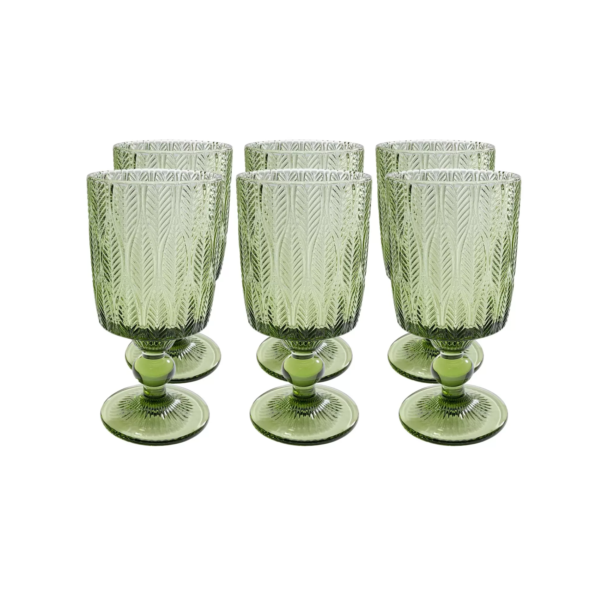 KARE Design Verres à Vin Fogli Verts Set De 6 ^ Vaisselle