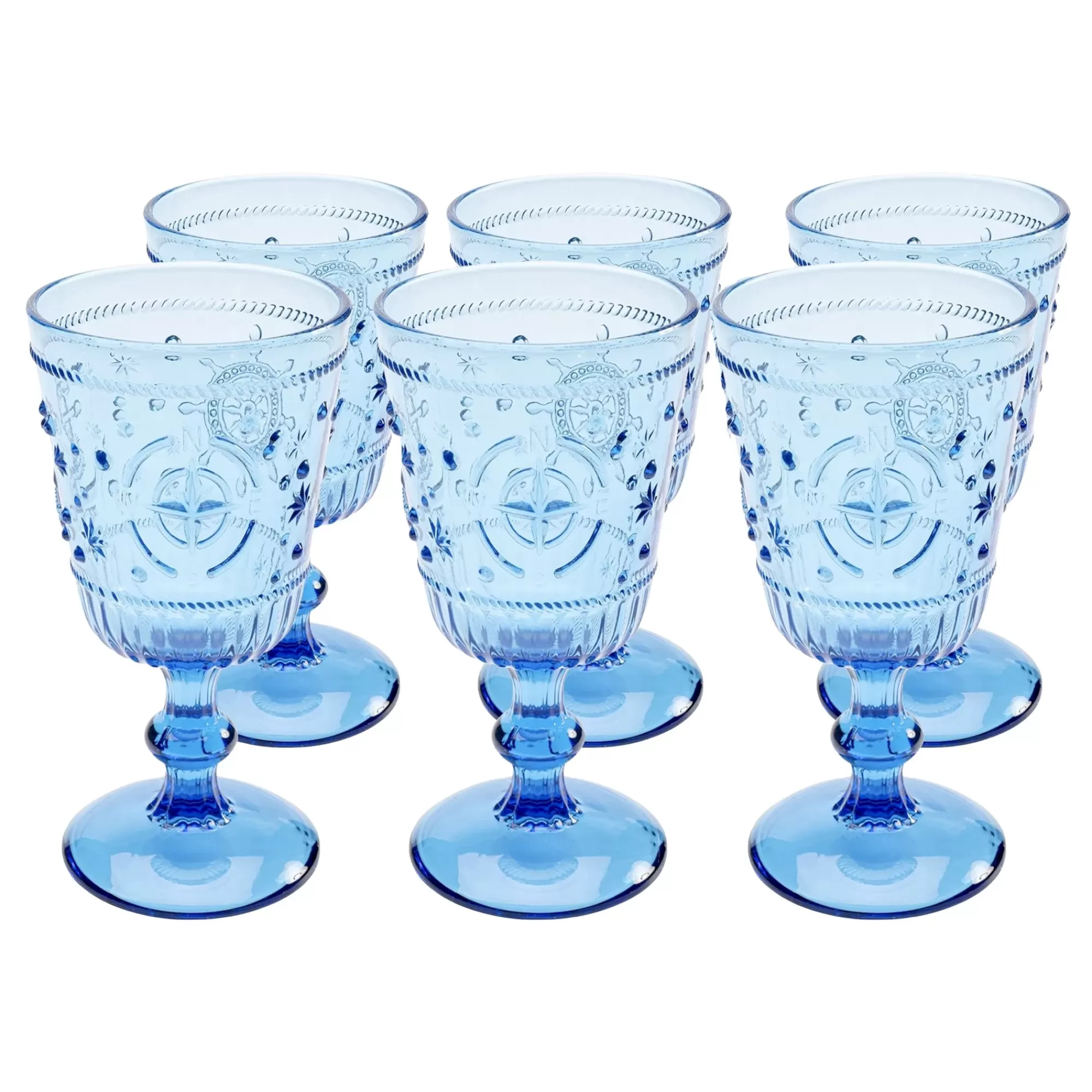 KARE Design Verres à Vin Greece Bleus Set De 6 ^ Vaisselle