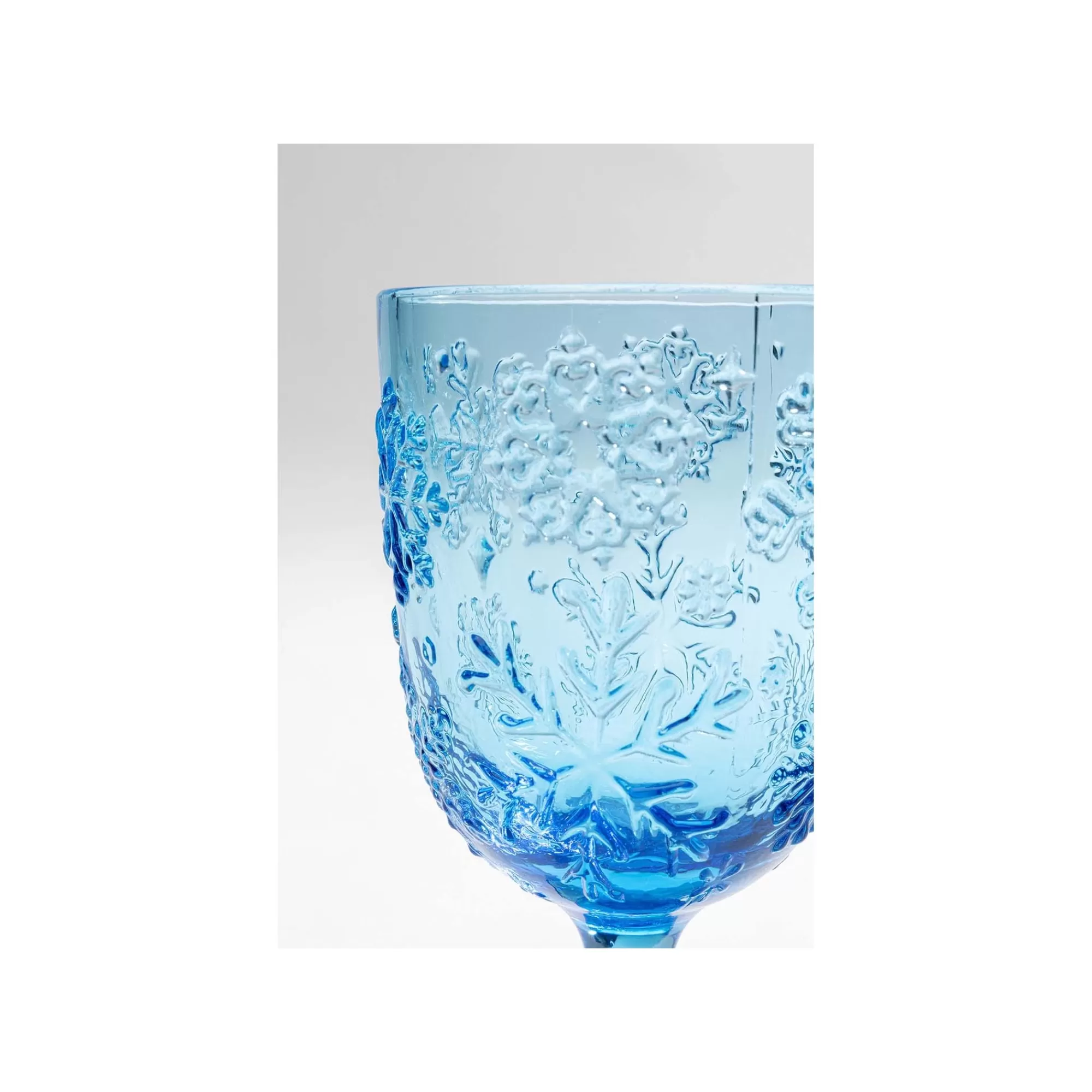 KARE Design Verres à Vin Ice Flowers Bleus Set De 6 ^ Vaisselle