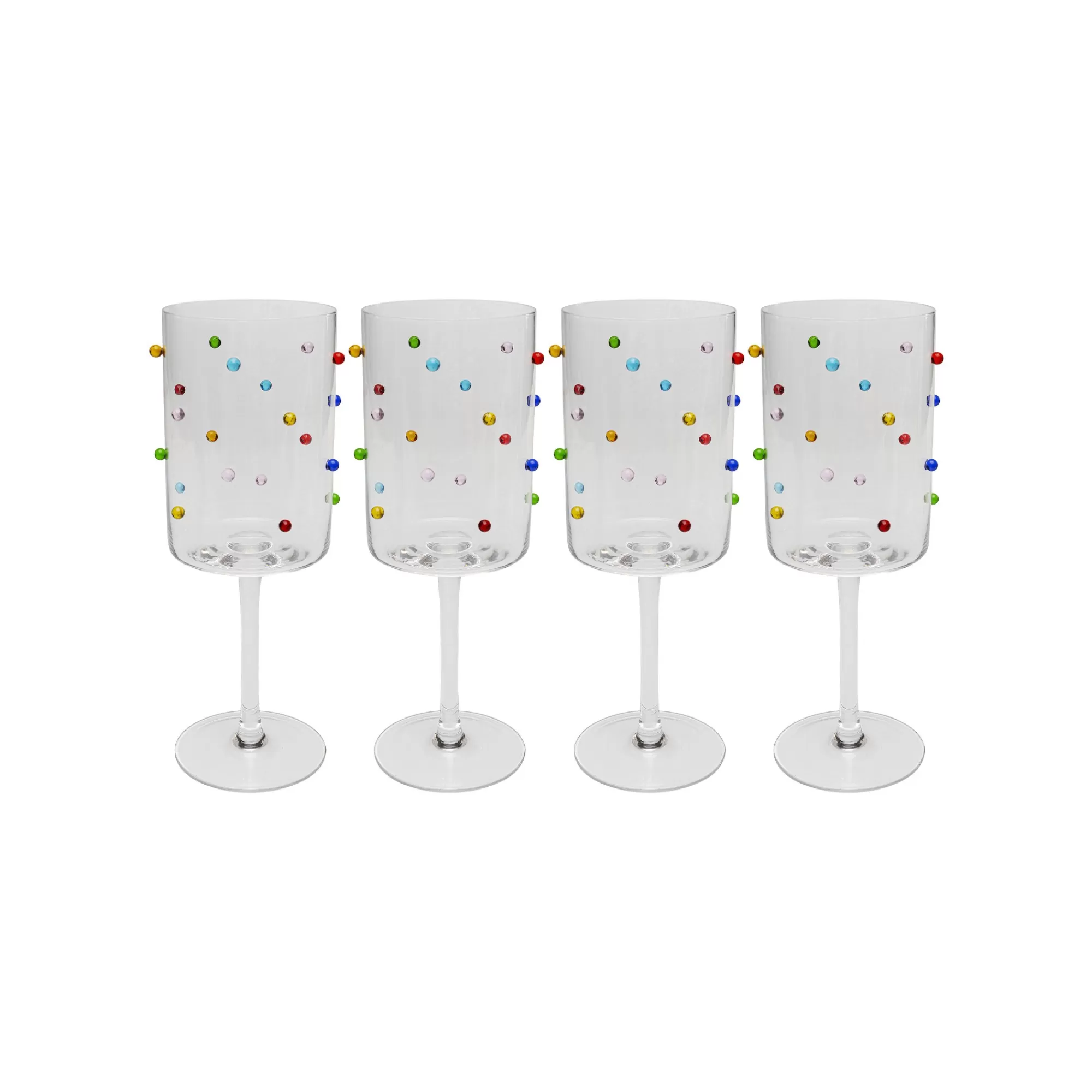 KARE Design Verres à Vin Party Dots Set De 4 ^ Vaisselle