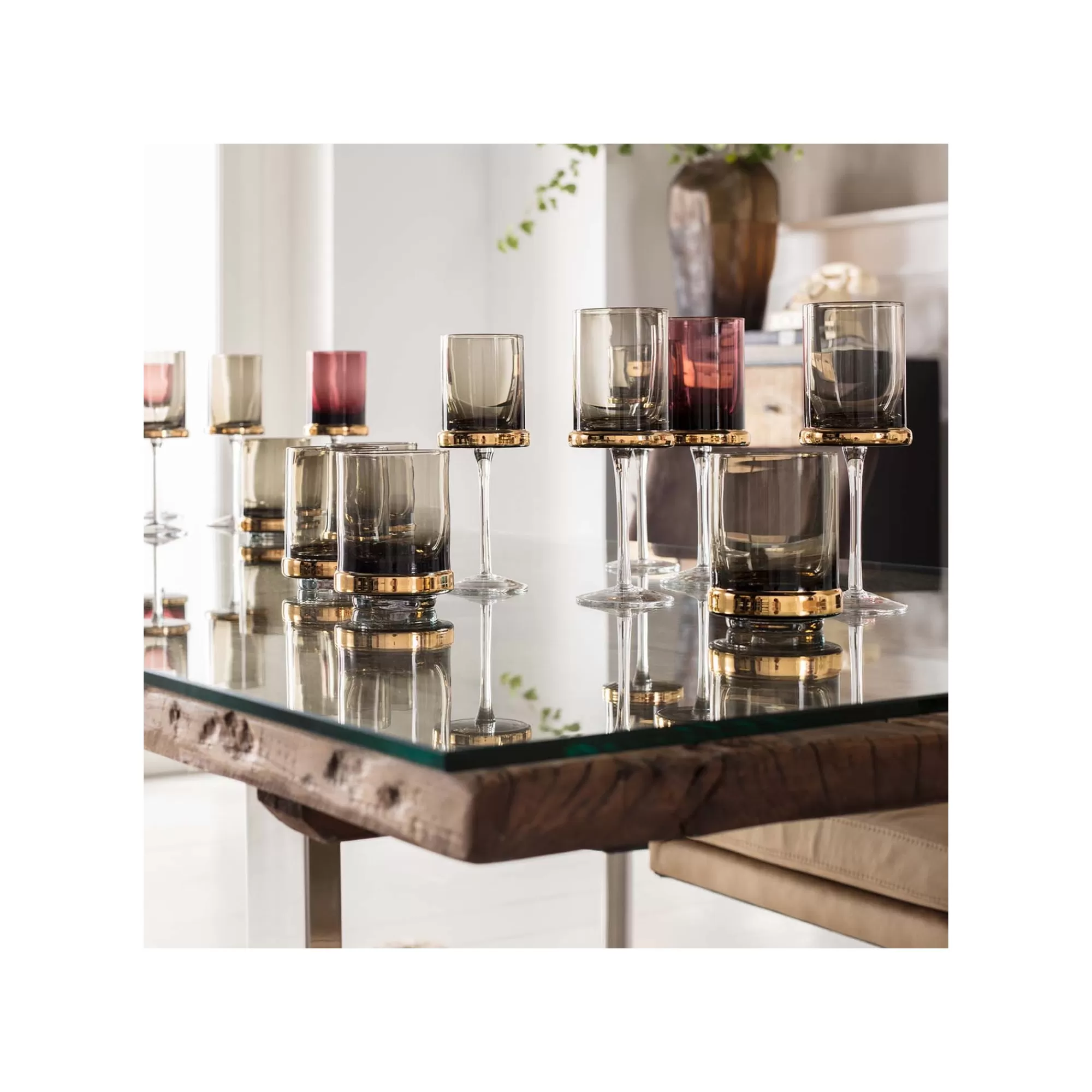 KARE Design Verres à Vin Rouge Innocent Fumé Set De 4 ^ Vaisselle